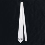 Cravate monogramme simple personnalisé nom groomsman minim<br><div class="desc">conception</div>