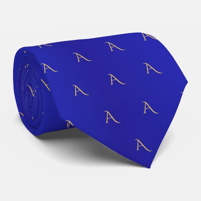 Cravate Monogrammes Initiales en Métal Brossé Rouge Écarla (Roulé)