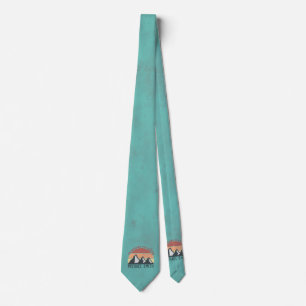 Cravate Montagnes pastel vintage appellent monogramme