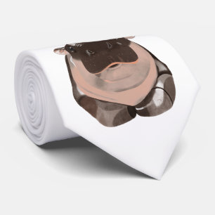 Cravate Moo Deng Hippopotame