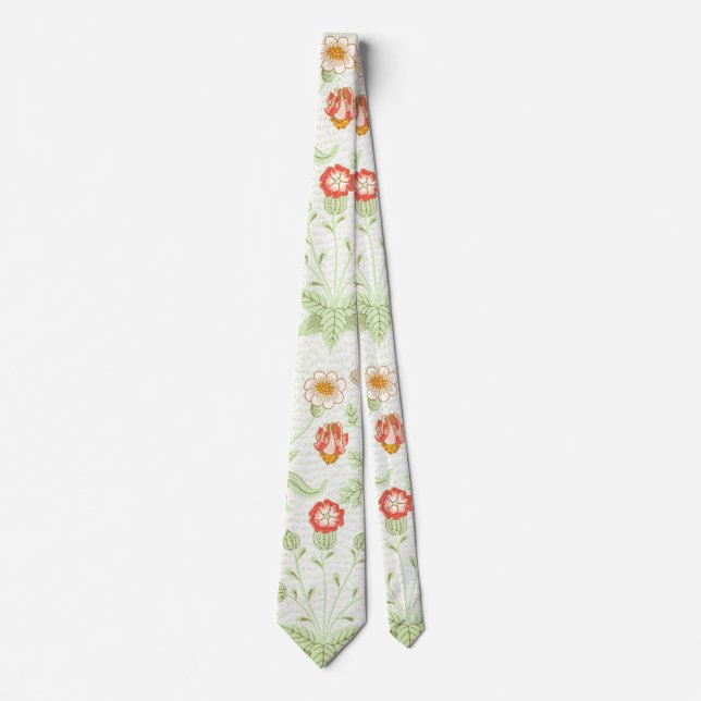 Cravate Morris Daisy, Modèle Floral Victorien Classique (Devant)