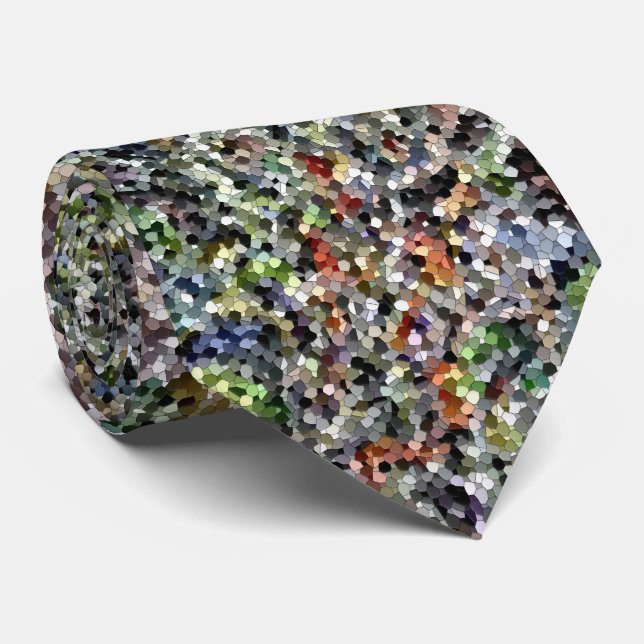 Cravate Mosaic Bold Thème Abstrait contemporain (Roulé)
