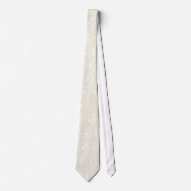 Cravate Mosaïque - Beige (Devant)