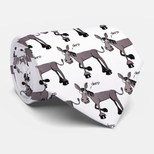 Cravate Mosaïque comique d'âne avec l'arrière - plan blanc