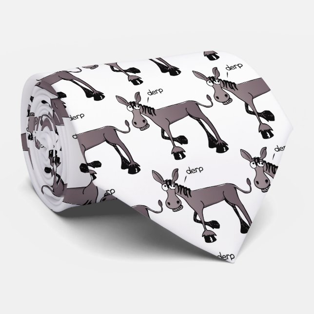 Cravate Mosaïque d'âne avec arrière - plan blanc (Roulé)