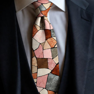 Cravate Mosaïque de pierre en terre cuite et marbre rustiq