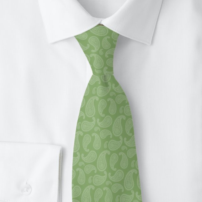 Cravate Moss Paisley (Créateur téléchargé)