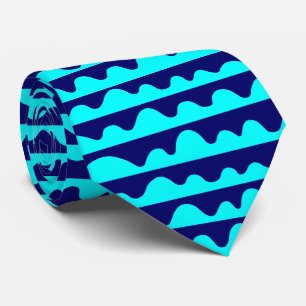 Cravate Motif 020815 - Cyan et bleu foncé 000066