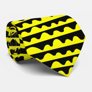Cravate Motif 020815 - Jaune et noir
