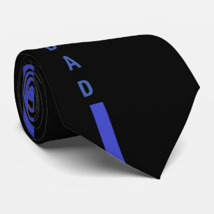 Cravate Motif à bande bleue noire