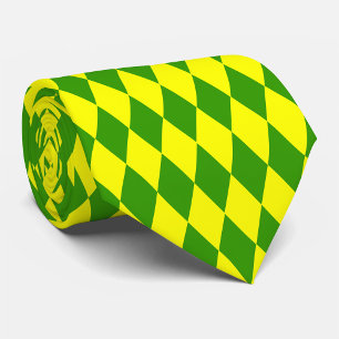 Cravate Motif à carreaux Harlequin jaune vert