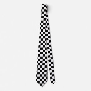 Cravate Motif à carreaux noir et blanc