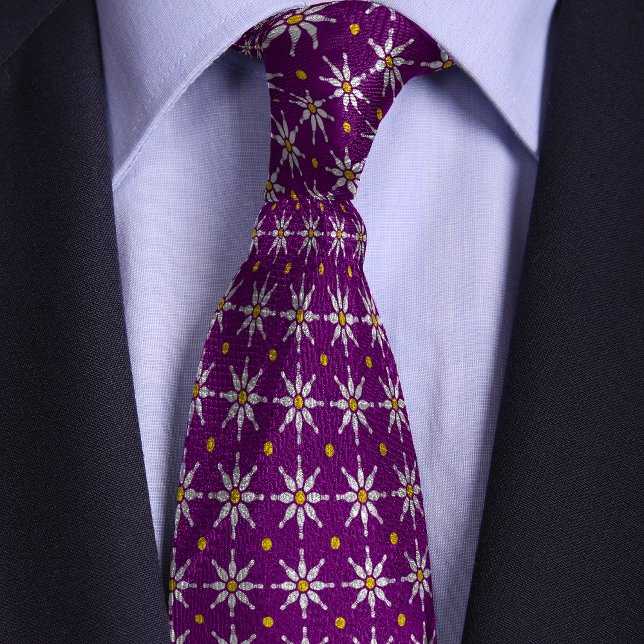 Cravate Motif à fleurs de pinceau violet (Créateur téléchargé)