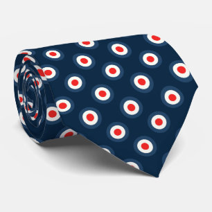 Cravate Motif à points Polka - bleu rouge blanc