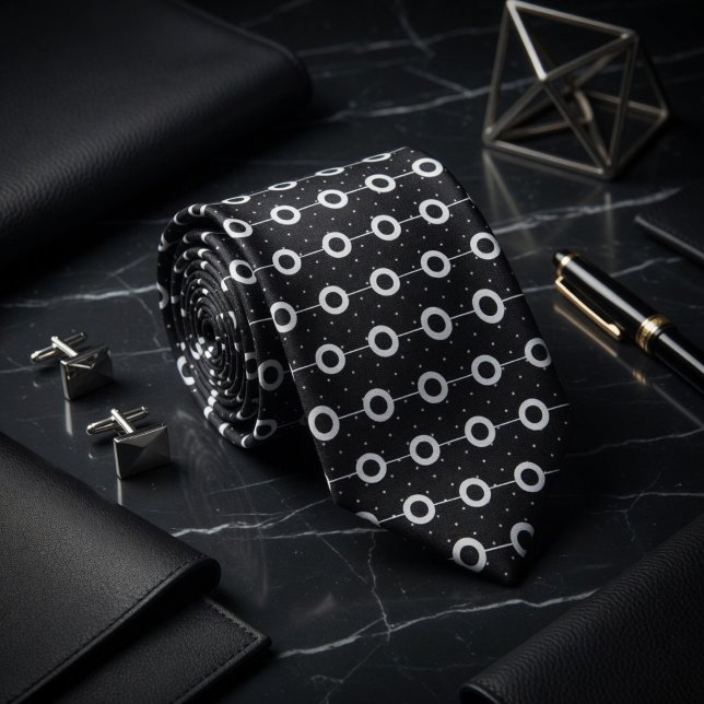 Cravate Motif à pois de l'orbite de minuit (Créateur téléchargé)