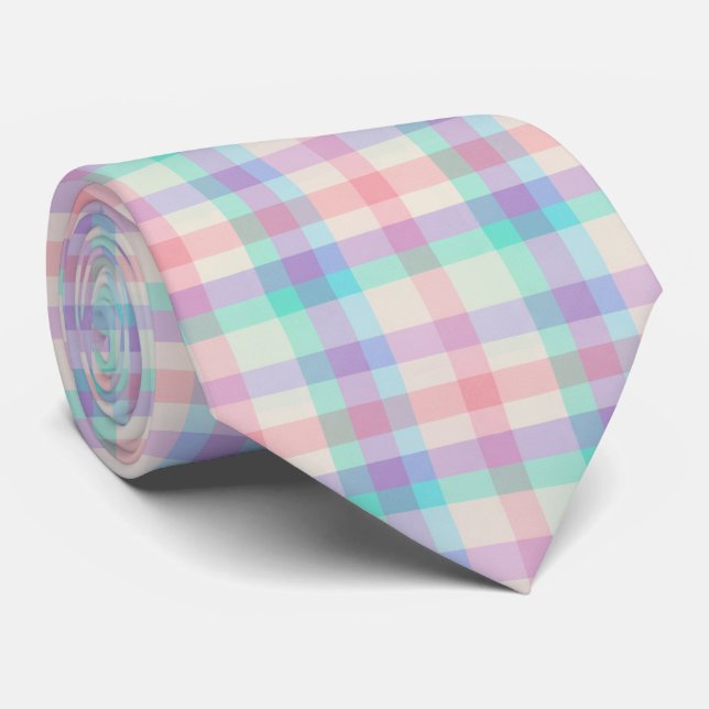 Cravate Motif à rayures pastel (Roulé)