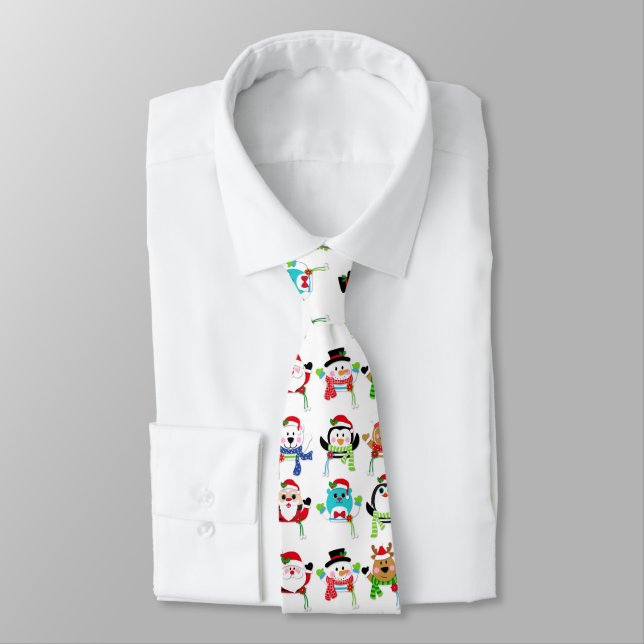 Cravate motif à thème de Noël (Attaché)