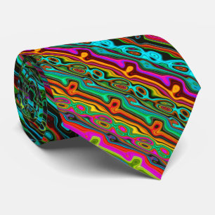 Cravate Motif Abstrait aux couleurs vives