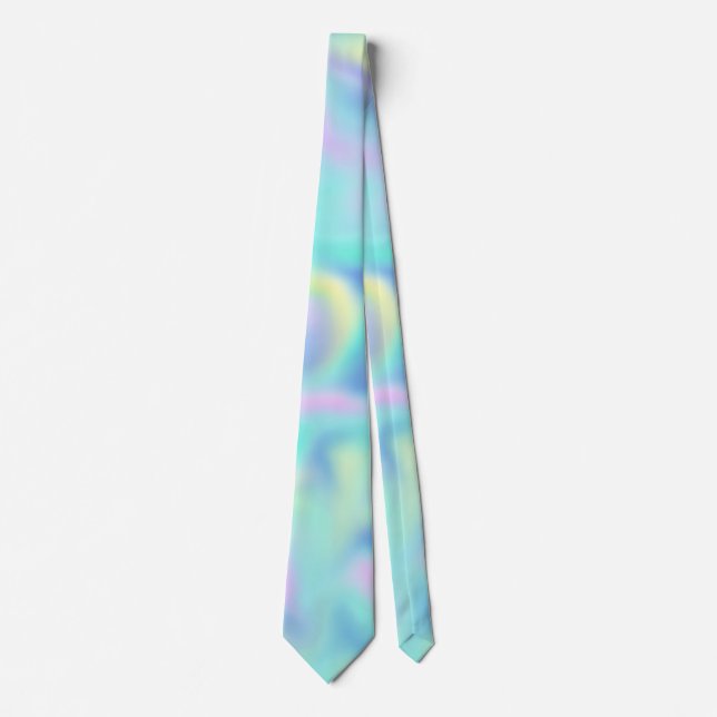 Cravate Motif Abstrait Blurred Pretty Pastel Swirls (Devant)