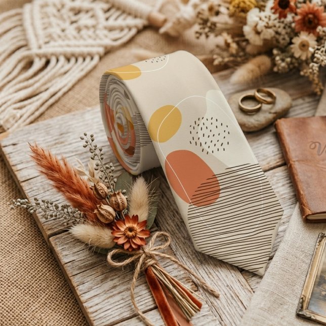 Cravate Motif Abstrait Bohème (Créateur téléchargé)