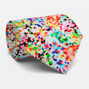 Cravate Motif Abstrait Confetti coloré