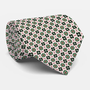 Cravate Motif abstrait de Noël funky boho rétro mignon