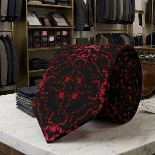 Cravate Motif abstrait de taches éclaboussées de roses et 