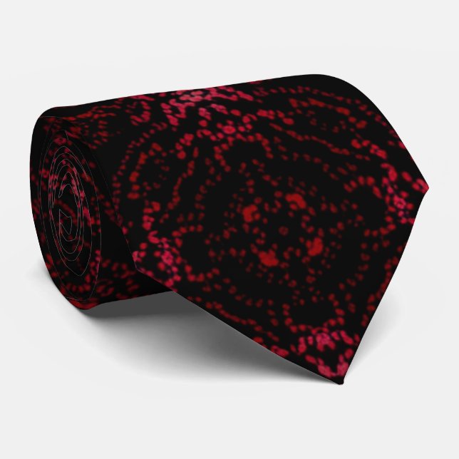 Cravate Motif abstrait de taches éclaboussées de roses et  (Roulé)