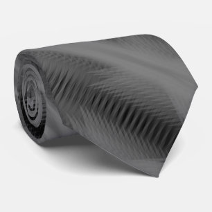 Cravate Motif abstrait futuriste diagonal gris sur noir