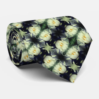 Cravate Motif Abstrait Lotus Water Lily Flower