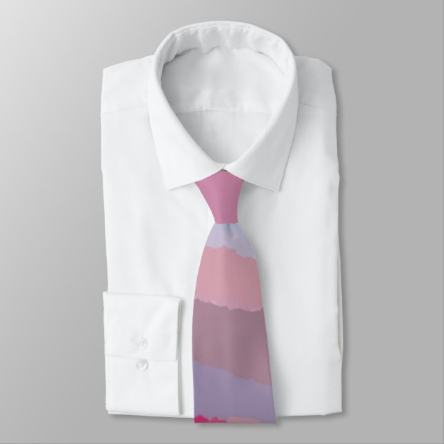 Cravate Motif Abstrait rose (Attaché)