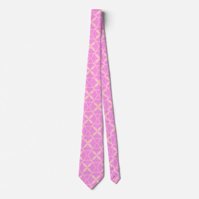 Cravate Motif Abstrait rose par magasin. (Devant)