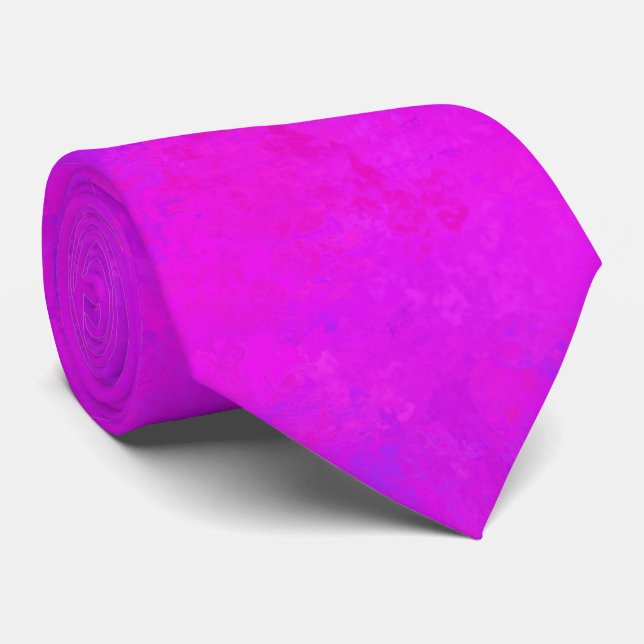 Cravate Motif Abstrait Rose Violet (Roulé)