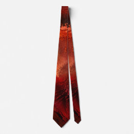 Cravate Motif abstrait rouge et noir d'art moderne