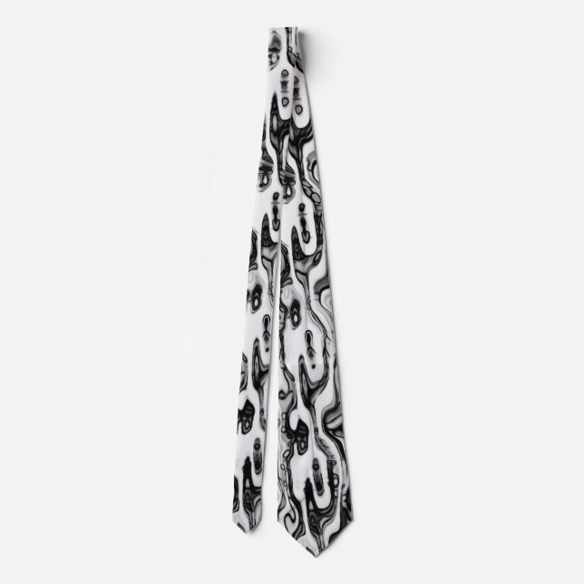 Cravate Motif Abstrait Tendance Moderne (Dos)