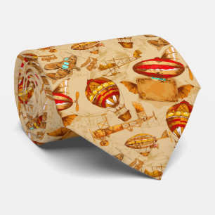 Cravate Motif aéronautique Steampunk