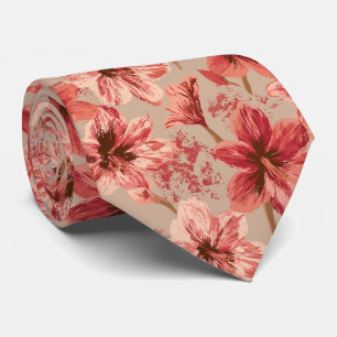 Cravate Motif Amaryllis Homme d'affaires Rentrée solennell