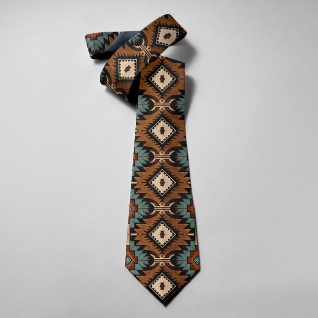 Cravate Motif Amérindien Culture Indienne Style Boho (Créateur téléchargé)