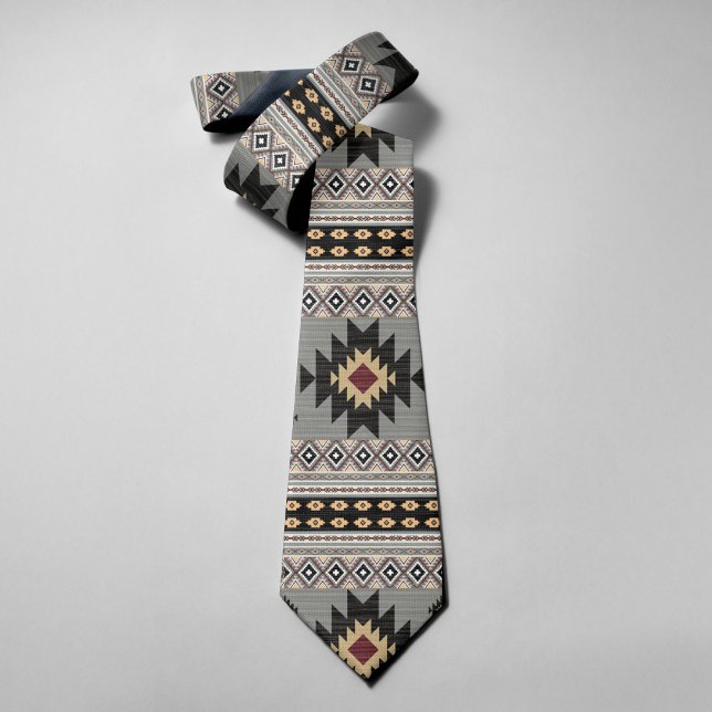 Cravate Motif amérindien Géométrie tribale indienne (Créateur téléchargé)