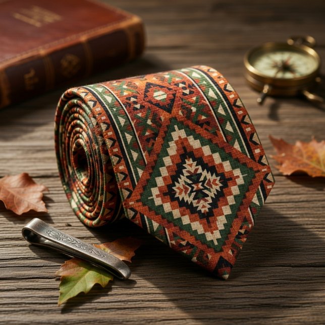 Cravate Motif Amérindien Vintage (Créateur téléchargé)