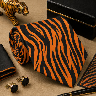 Cravate Motif animal sauvage zèbre classique