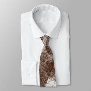 Cravate Motif aquarelle abstrait marron foncé moderne