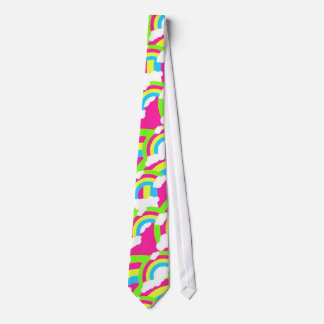 Cravate Motif arc-en-ciel rose chaud