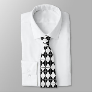 Cravate Motif Argyll noir et blanc
