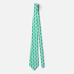 Cravate Motif Art déco 3 à Aqua