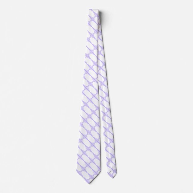 Cravate Motif Art déco à Lilac (Devant)