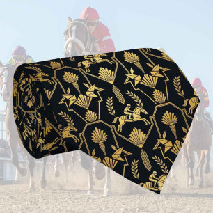 Cravate Motif Art Déco de course de chevaux Derby du Kentu