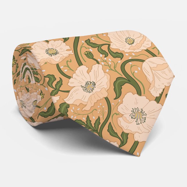 Cravate Motif Art Nouveau William-Morris (Roulé)