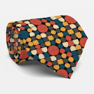 Cravate Motif audacieux inspiré du Bauhaus rétro