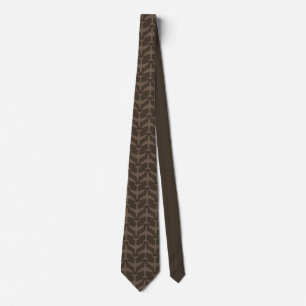 Cravate Motif avion de ligne marron